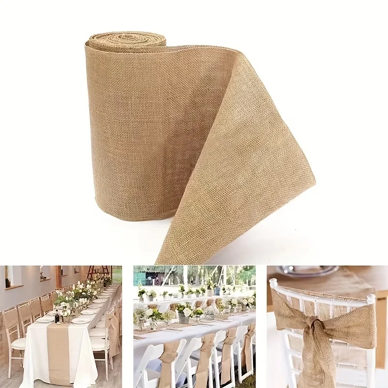 New Desig Beige Burlap Roll 30 - Linen Table Runner 评论和价格