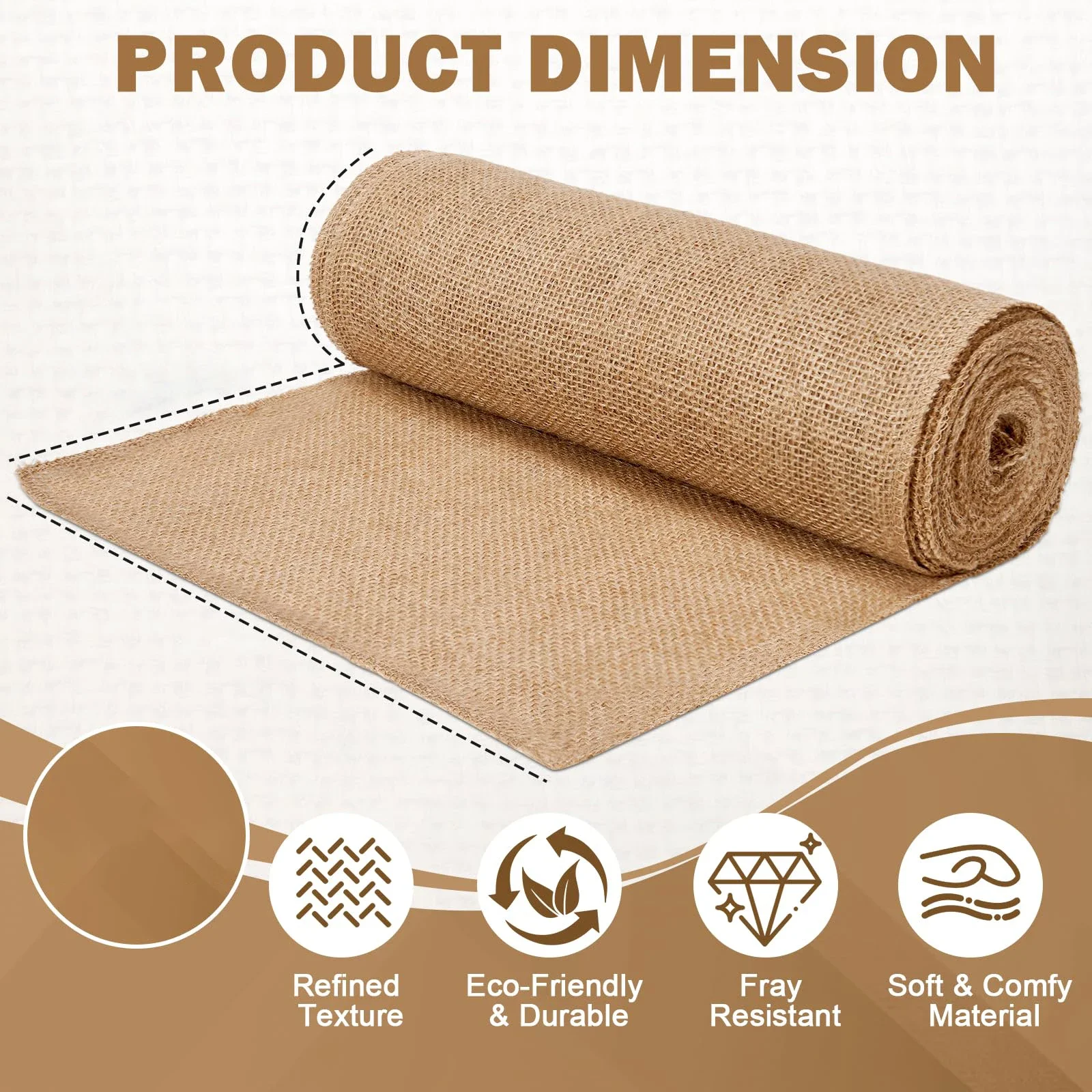 New Desig Beige Burlap Roll 30 - Linen Table Runner 评论和价格