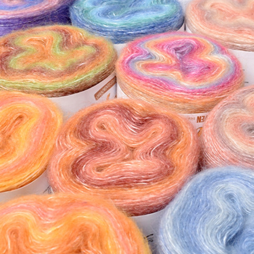 250M Rainbow Gradient Color Ca - Yarn Home Decor 评论和价格
