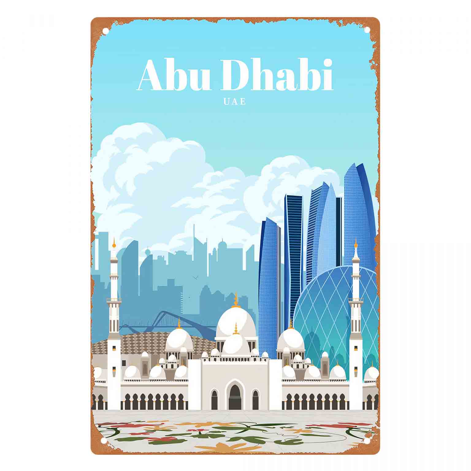 2D FLAT 1pc Abu Dhabi UAE Skyl - Home Decor Uae 评论和价格