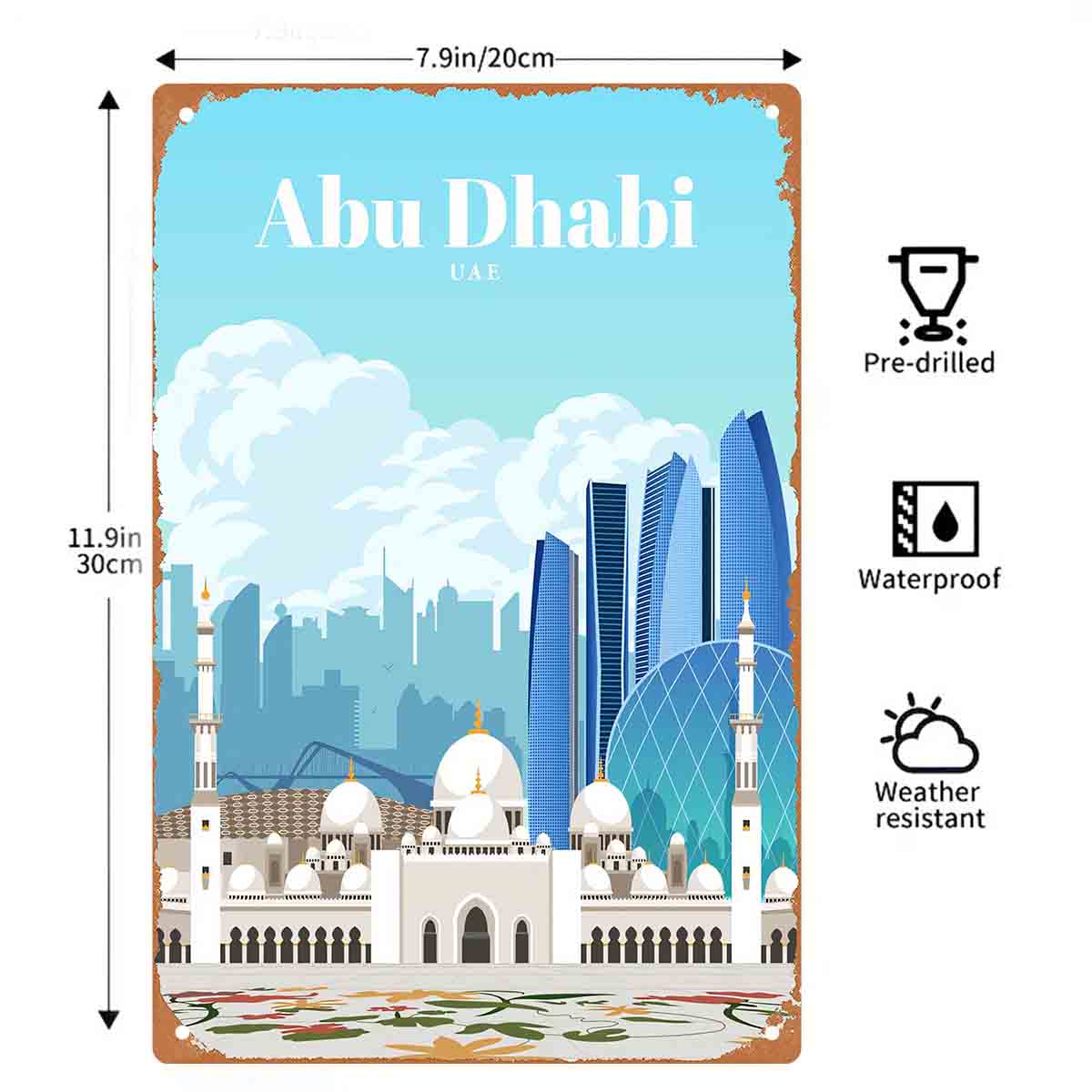 2D FLAT 1pc Abu Dhabi UAE Skyl - Home Decor Uae 评论和价格