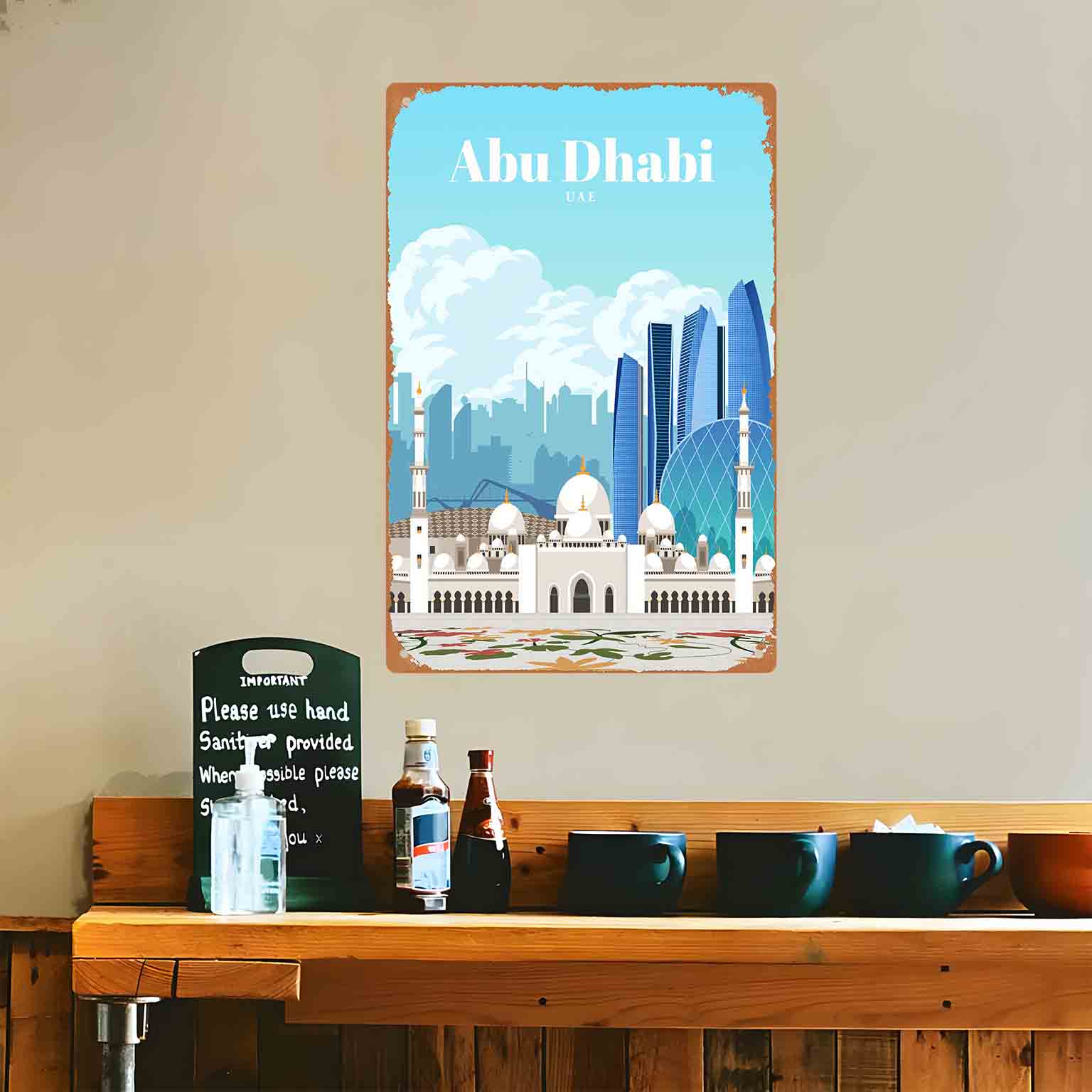 2D FLAT 1pc Abu Dhabi UAE Skyl - Home Decor Uae 评论和价格